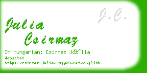 julia csirmaz business card